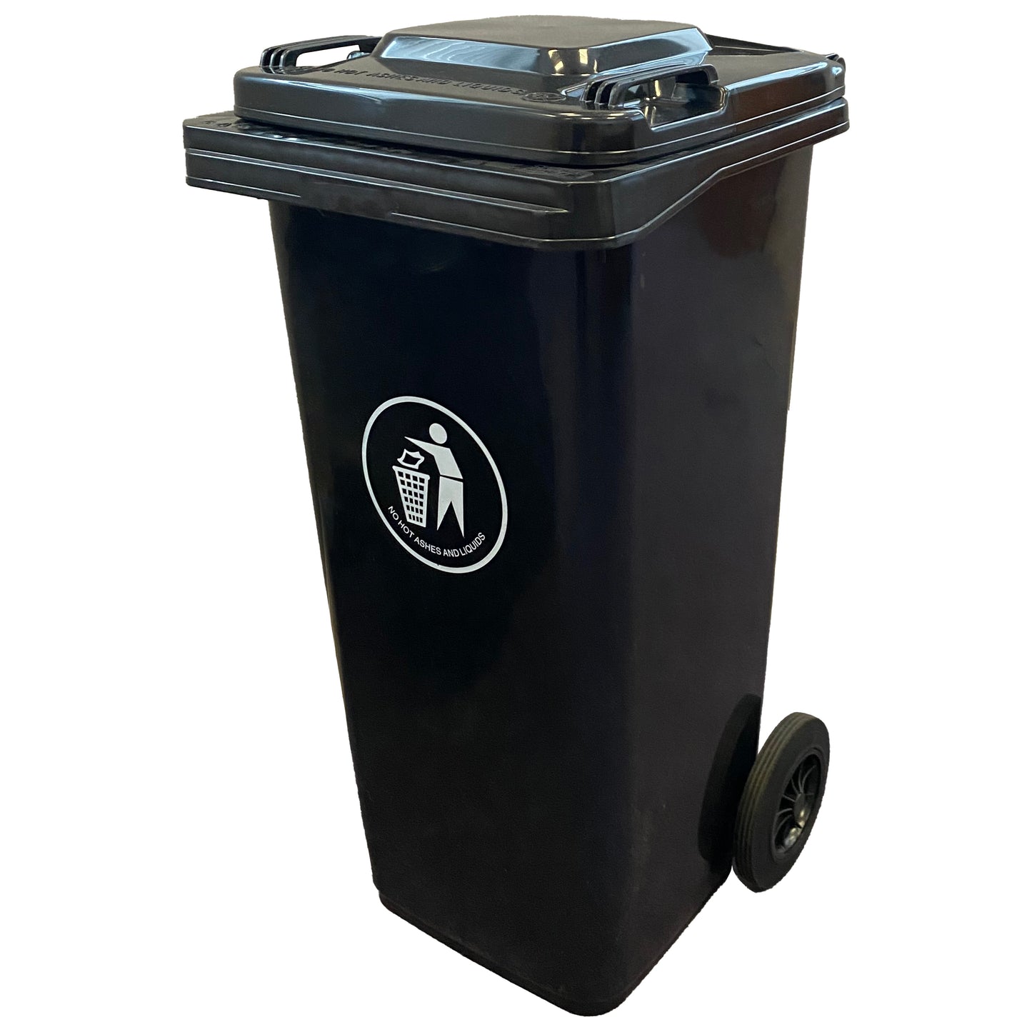 120 Litre Black/Grey Wheelie Bin