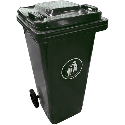 120 Litre Black/Grey Wheelie Bin