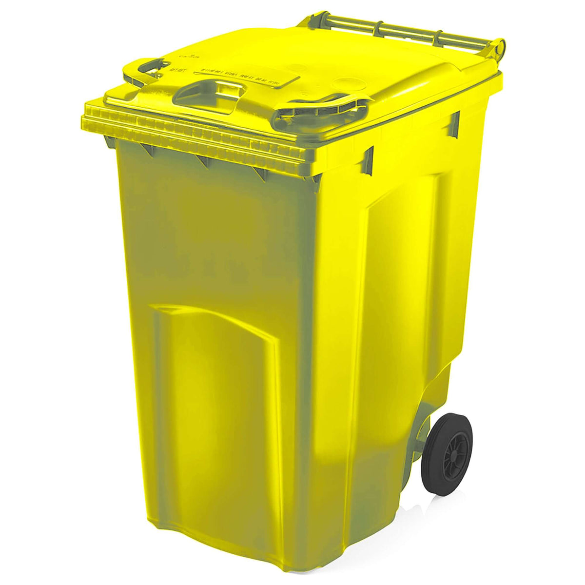 Yellow Rework Bin 360Litre Yellow Express Wheelie Bin Chemical Hazardous Waste